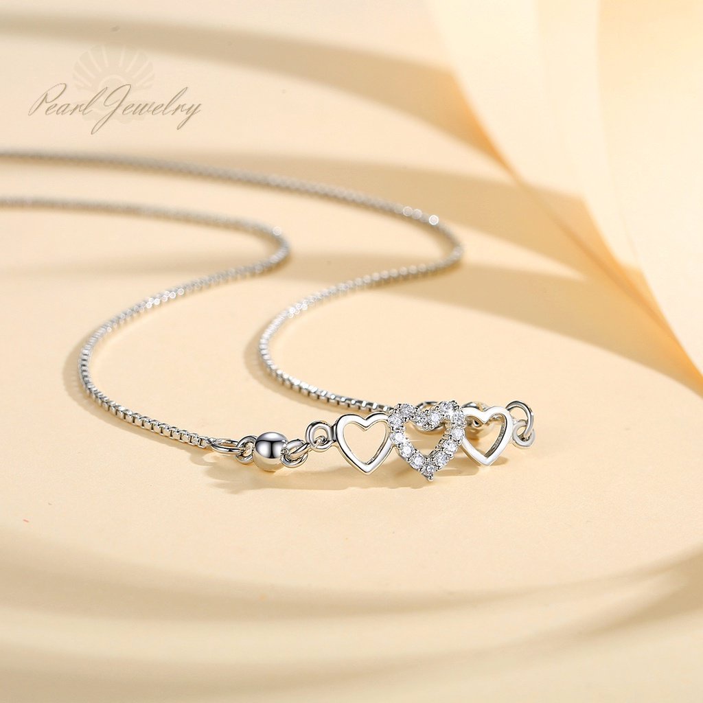 Y621 [COD✔] Kalung Hati Berlian Baja Titanium Perak Kristal Perhiasan Fashion Wanita Kalung Anti Karat
