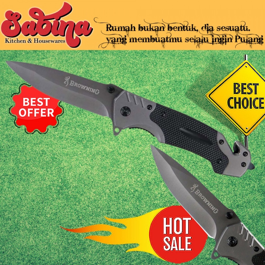 Premium Doom Blade Pisau Lipat Outdoor Portable Knife Survival Tool
