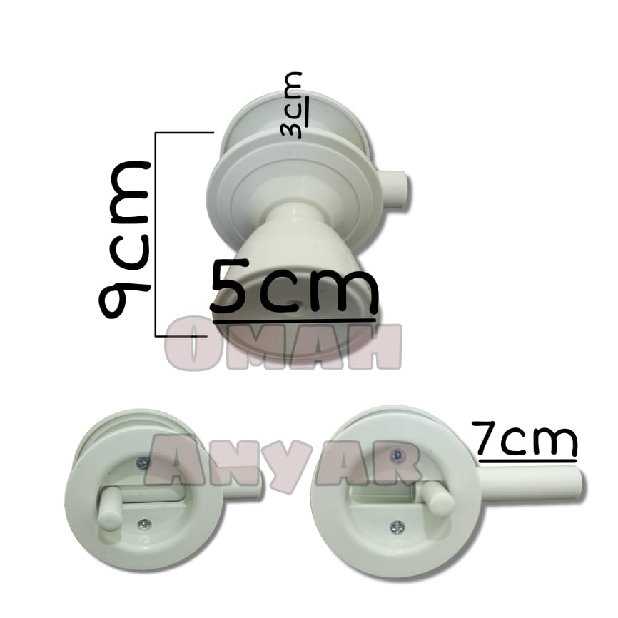 Handle Kunci Pintu Kamar Mandi PVC Plastik GNP