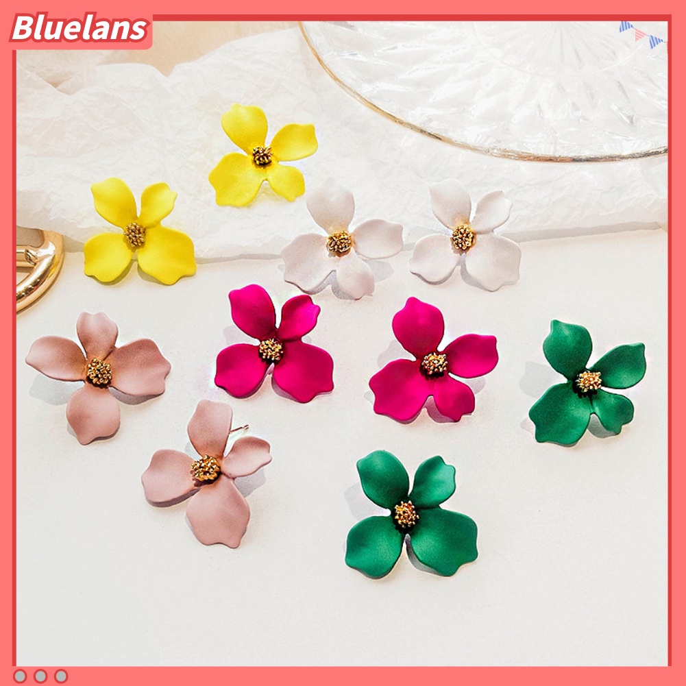 Bluelans Fashion Girls Flower Ear Studs Women All-match Date Party Travel Earrings Gift