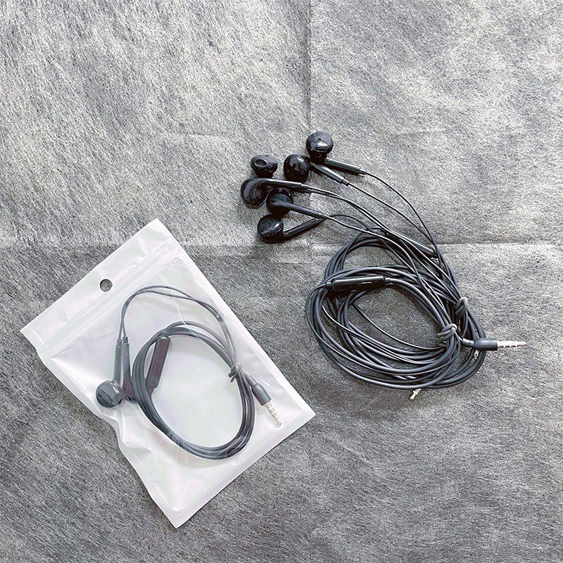 【HF038】HEADSET ORIGINAL COPOTAN  JACK 3.5MM EXTRA BASS PUTIH/HITAM-HITAM