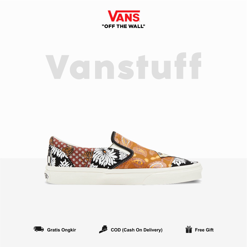 Slip On Classic Tiger Pactwork BNIBWT Original 100% Global Market Wanita Garansi Vanss Slip On Motif Ori