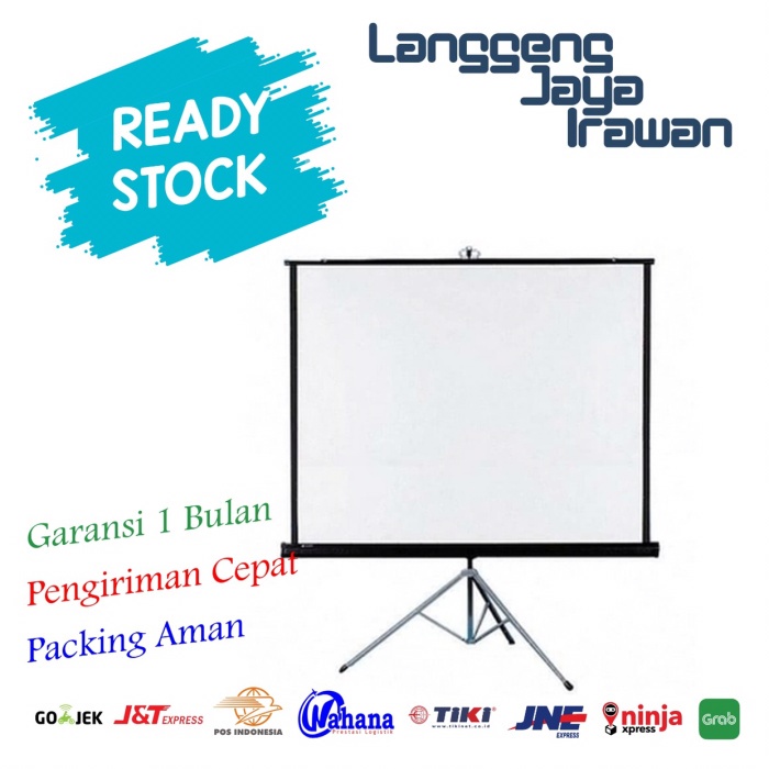 

Termurah Layar Tripod Presentasi Proyektor Projector 70 Inch 70" Screen