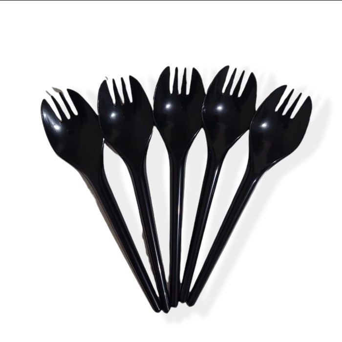 

Sendok Garpu Hitam 2 in 1 Isi 50 pcs (NON STERIL)