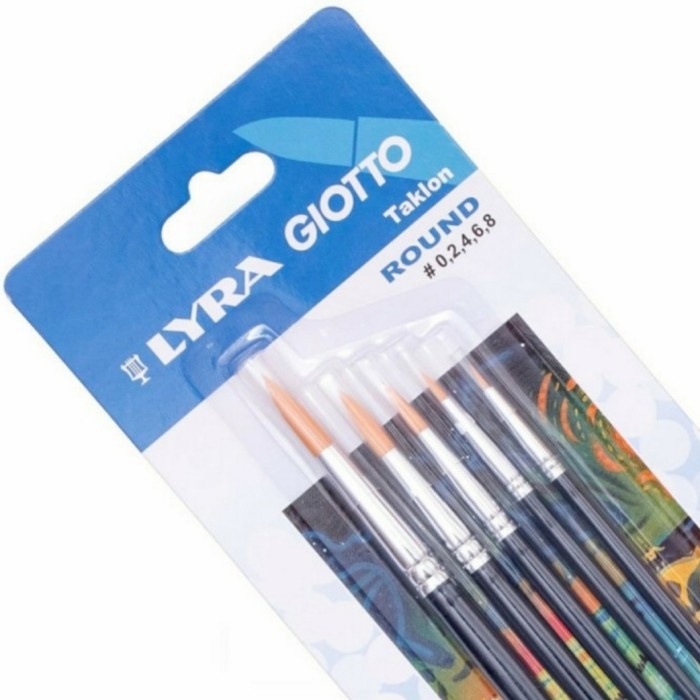 

Bergaransi Kuas Lukis Lyra Giotto Taklon Round Set 5 Trendi