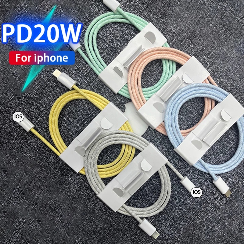 Kabel Charger USB Tipe C PD 20W Untuk iPhone 14 Pro Max 13 12 SE 11 Pro X XS 8