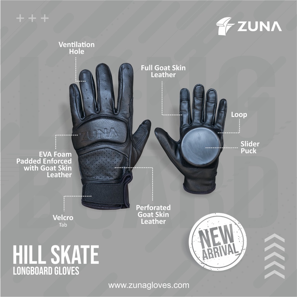 Zuna Gloves Hill Skate Longboard