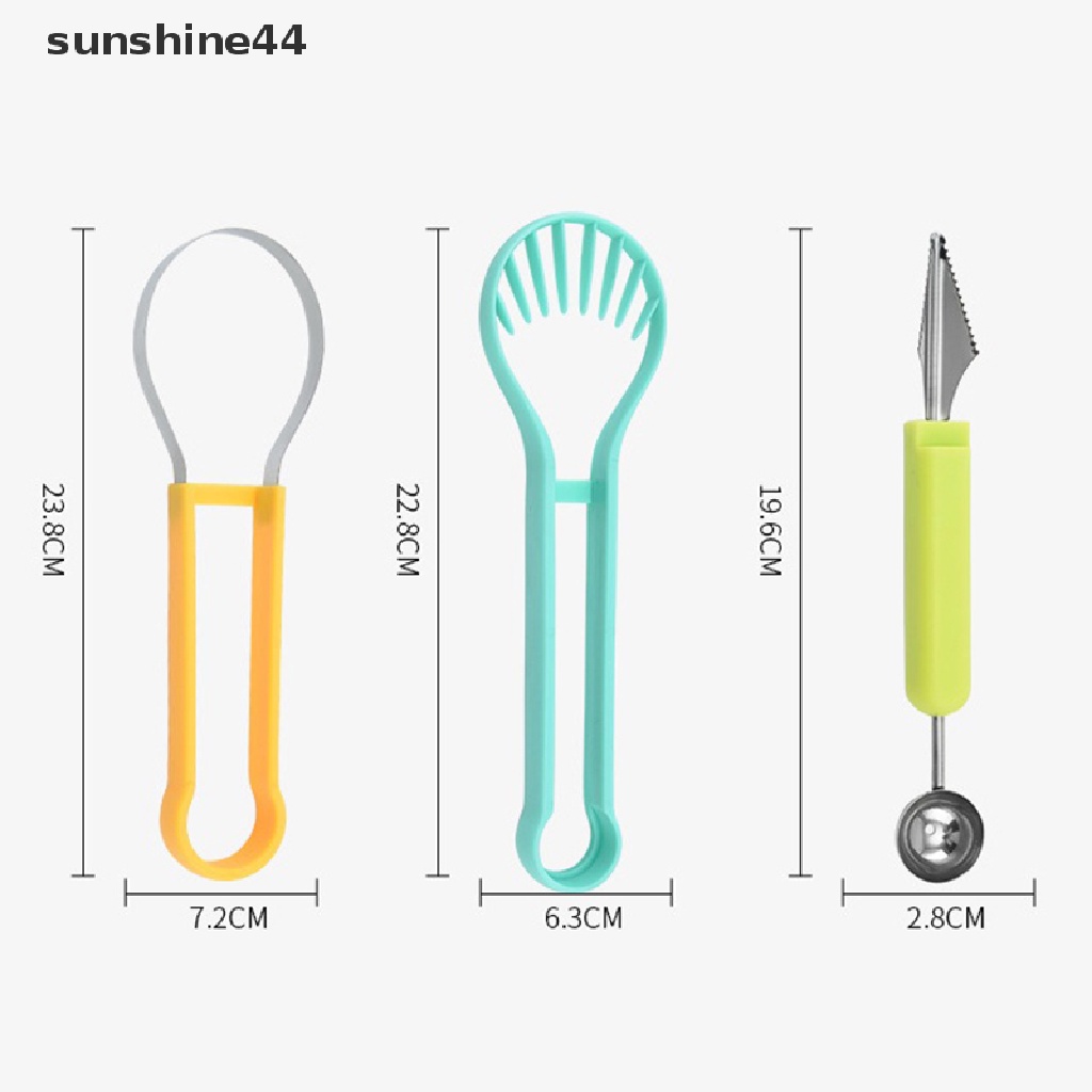 Sunshine 3 In 1 Sendok Scoop Pemotong Semangka Untuk Dapur