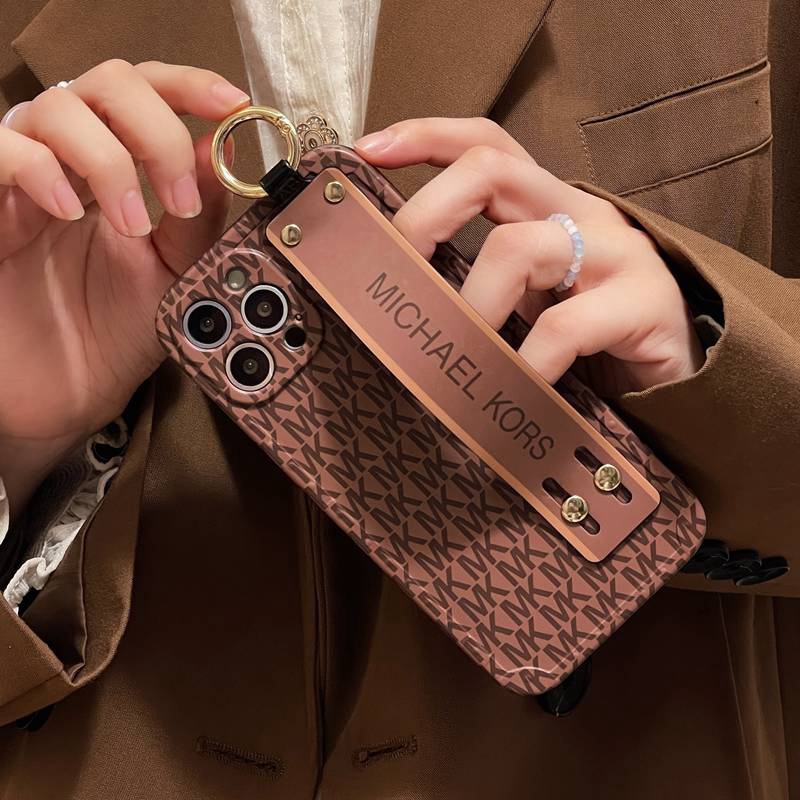 Luxury Gelang Tangan Case IPhone Xr Xs Max14 Plus Ip Apple IPhone 11 12 13 14 Pro Max Sarung Silikon Wanita Casing Handphone Michael Kors