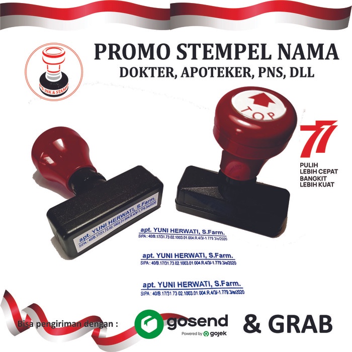 

Kusus Hari Ini Promo Stempel Nama (Dokter, Apoteker, Pns, Dll) Cb 1355 Sale!!!