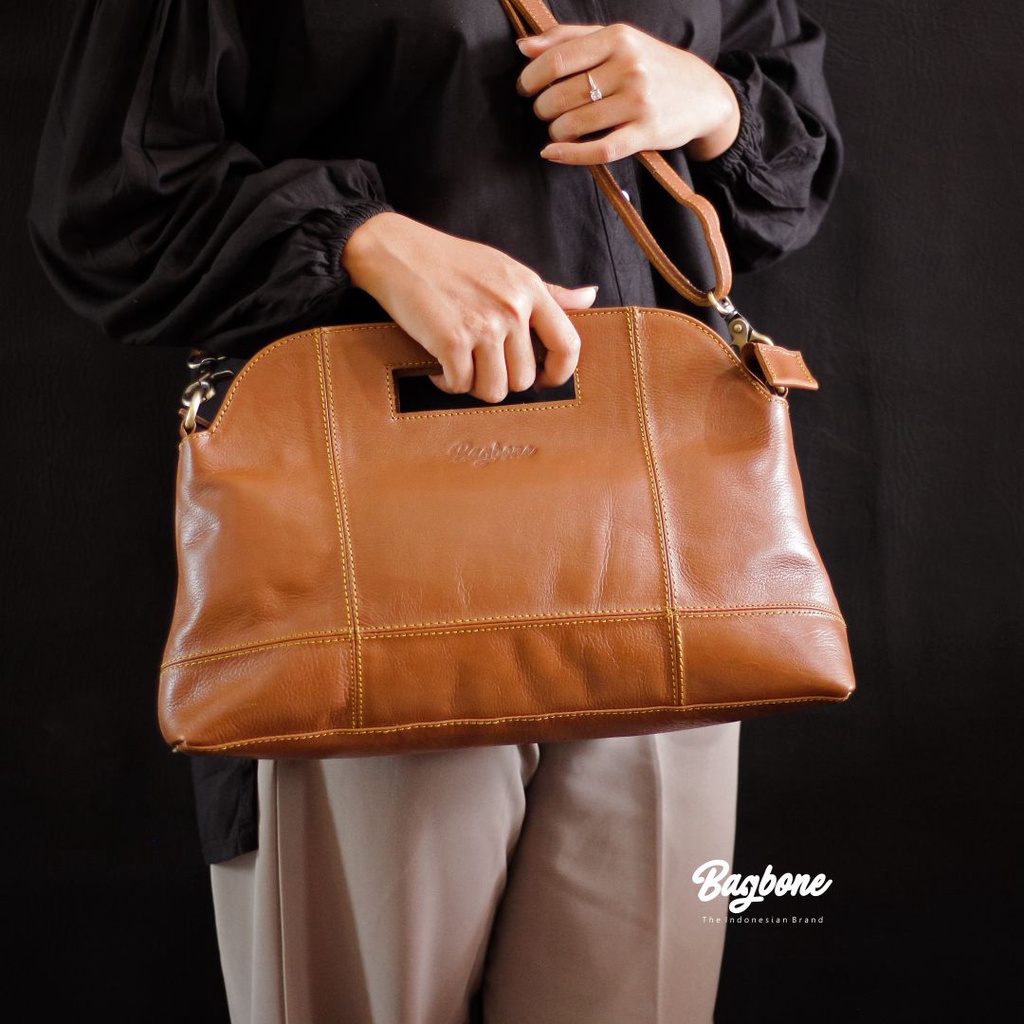 Bagbone Leather POOKIS Slingbag Casual Wanita Kulit sapi asli Full Grain buatan lokal | Tas selempan