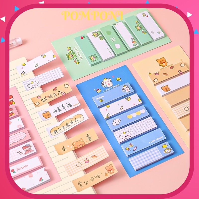 

POMPONI PEMBATAS BUKU STICKY NOTES ANIMAL LUCU KAWAII MEMO MINI RT66