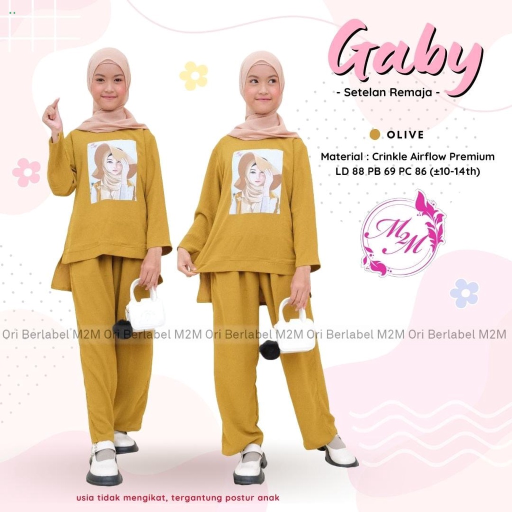 SETELAN ANAK ANAK PEREMPUAN SETELAN TUNIK ANAK REMAJA TANGGUNG GIRL SET KEKINIAN TERBARU