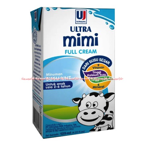 Ultra Mimi Kids 125ml Susu Ultra UHT Untuk Anak Anak Rasa Full Cream Stroberi Coklat Vanila Susu Cair Siap Minum Mimi Milk Drink