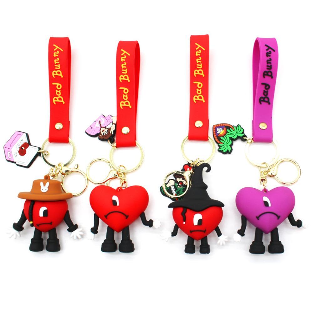 Mxbeauty Bad Bunny Keychain Untuk Wanita Untuk Pria Kawaii Gantungan Kunci Hadiah Gantungan Kunci Mobil Resin Hadiah Kunci Gesper Key Lanyard