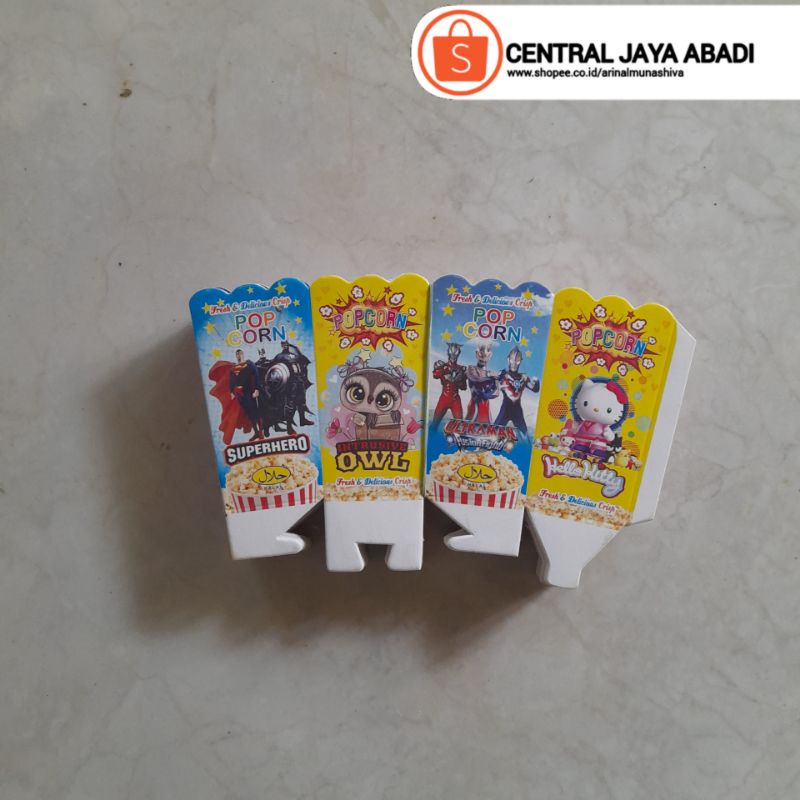 

100 LEMBAR KERTAS POPCORN 9 × 5 BAHAN IVORY PUTIH HIGH QUALITY (SERI D) DUS POP CORN KOTAK POPCORN KEMASAN POP CORN