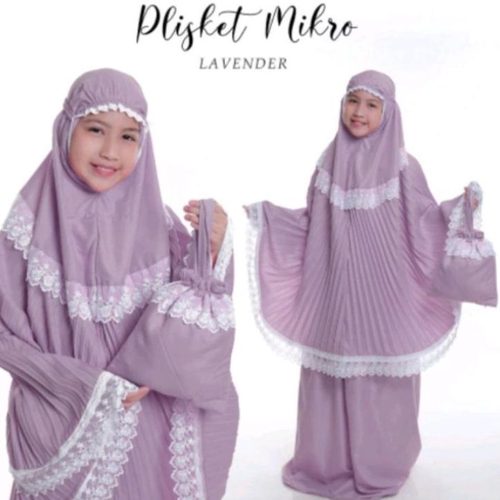 Langsung Kirim mukenah plislet anak 6-12 tahun terbaru 2022 / mukena anak perempuan / mukenah anak 1