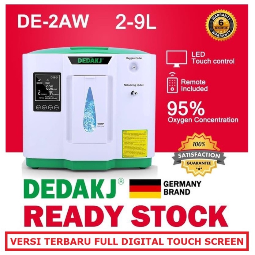 DEDAKJ OKSIGEN CONCENTRATOR 9LITER PER MENIT - OXYGENE PORTABLE - PENGGANTI TABUNG OKSIGEN MURNI