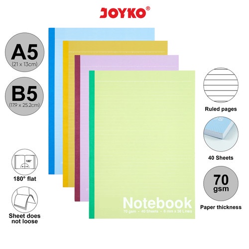 

JOYKO Buku Catatan Notebook A5 NB-704 [ PER BUKU ]
