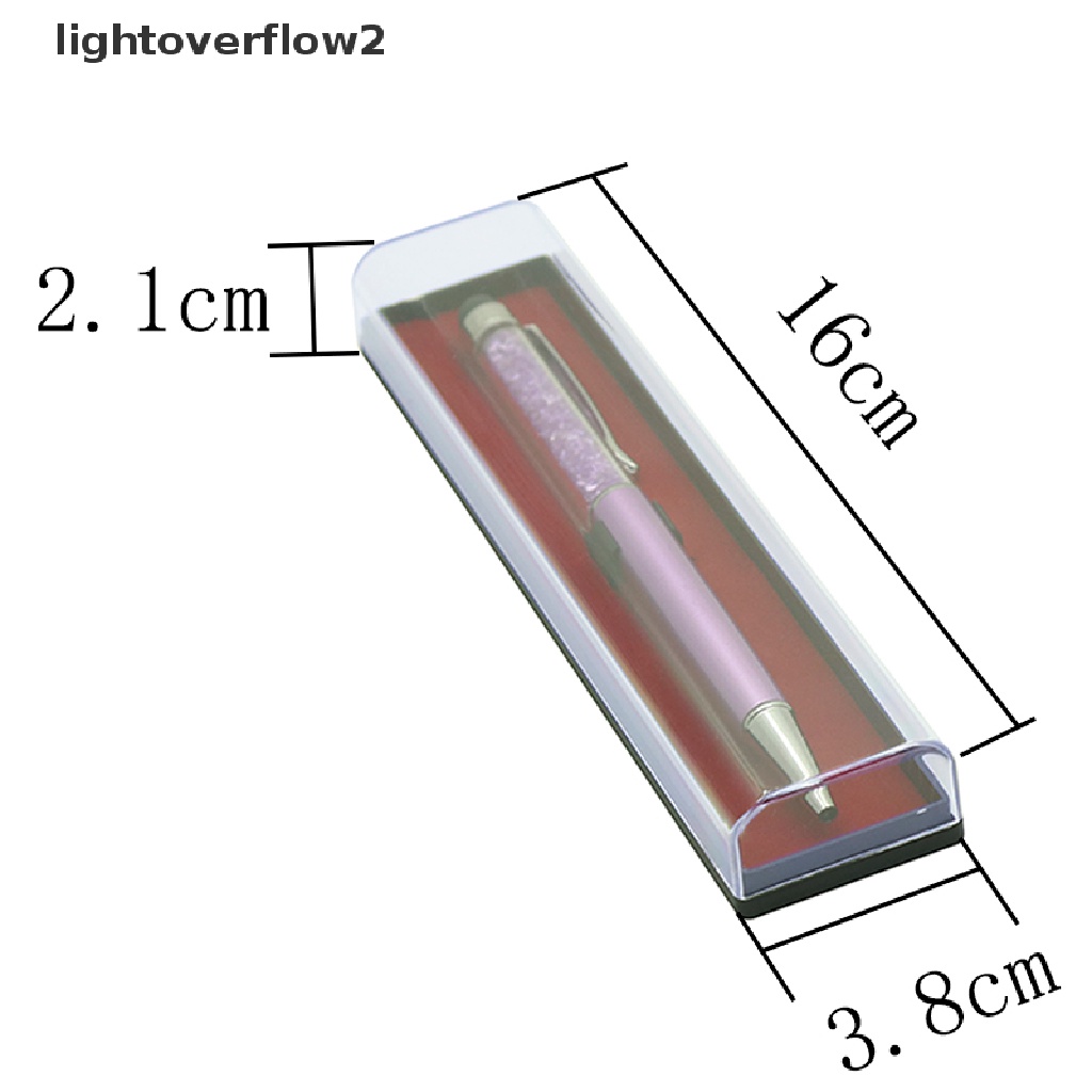 (lightoverflow2) Kotak Penyimpanan Pena / Stationery Bentuk Persegi Panjang Transparan Untuk Sekolah / Kantor