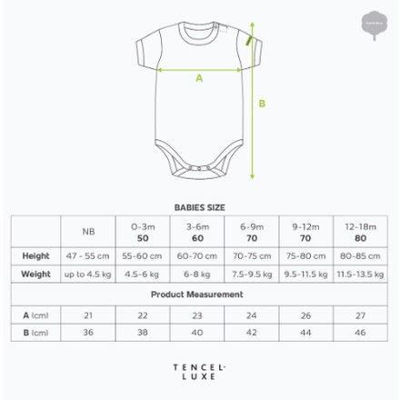 HAMAKO ROUND NECK BODYSUIT Jumper Bayi Tencel LUXE