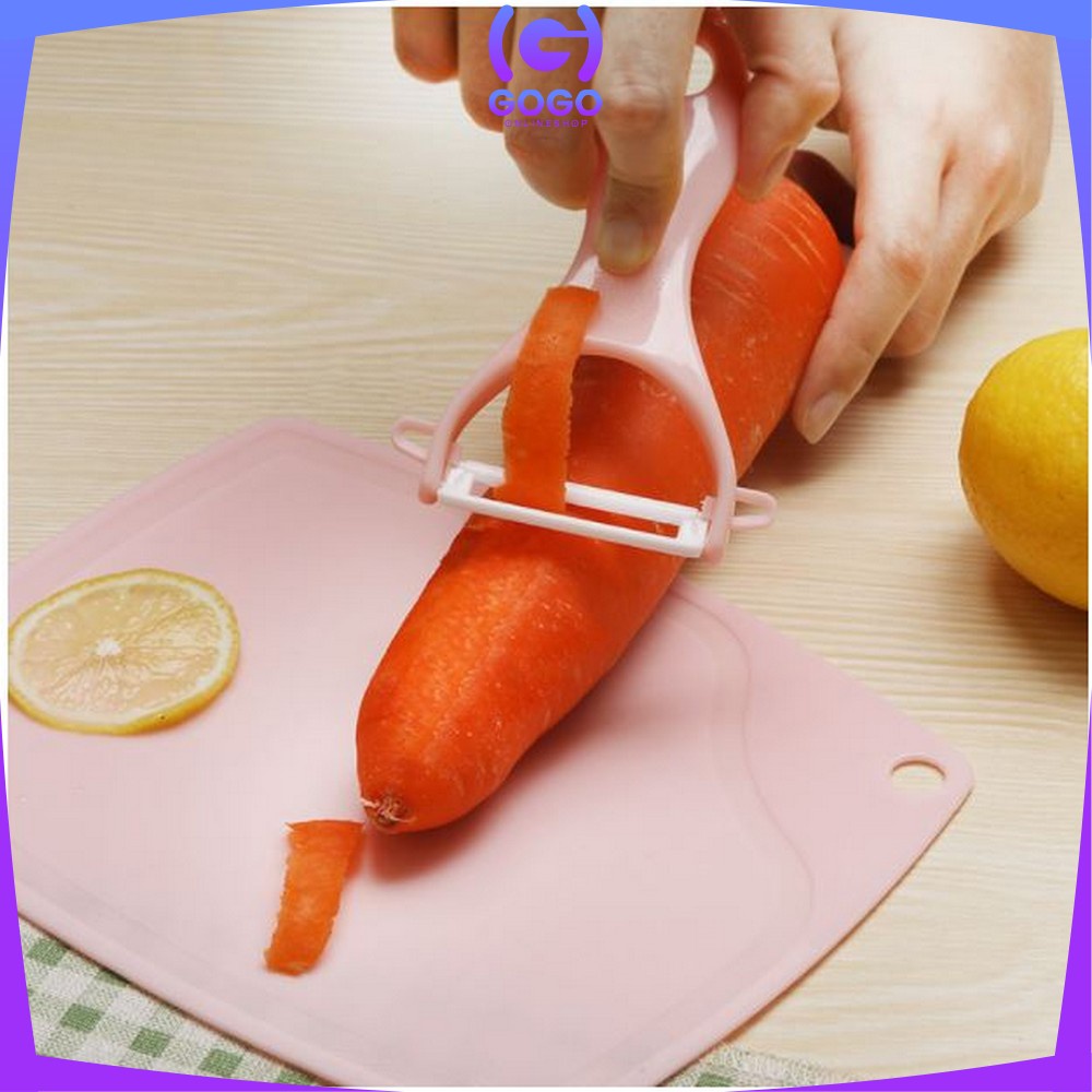GOGO-C442 Pisau Set Keramik 3 in 1 Serbaguna/ Talenan Pisau Pengupas Buah Dan Sayur Knife Peeler Fruit Chopping