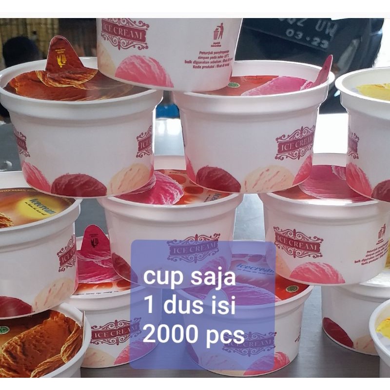 cup saja tanpa tutup sendok