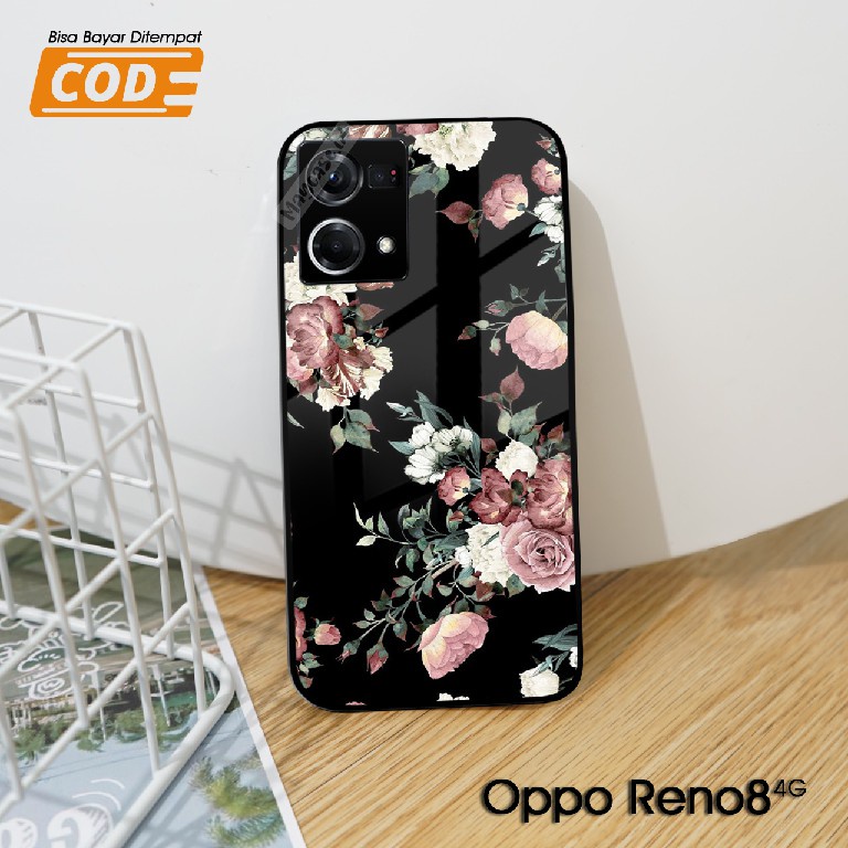 [G183] Softcase Glass Oppo Reno 8 4G - Softcase Mirror Oppo Reno 8 4G - Softcase Kaca  - Softcase Gl