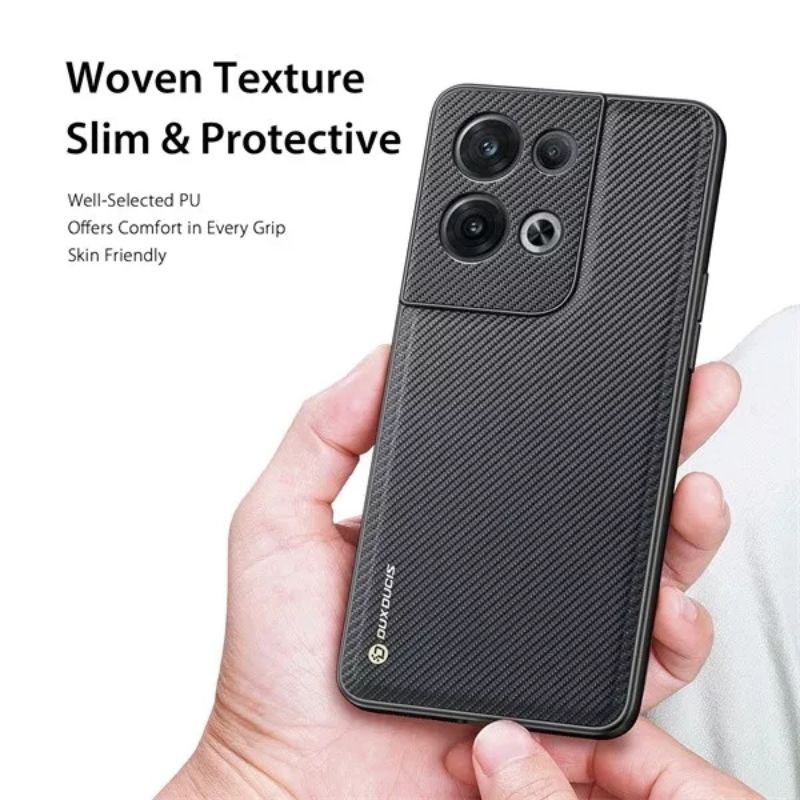 OPPO RENO 8 5G COVER DUX DUCIS FINO SERIES NYLON SOFT CASING SOFTCASE SILIKON CASE - BLACK, RENO 8 5G