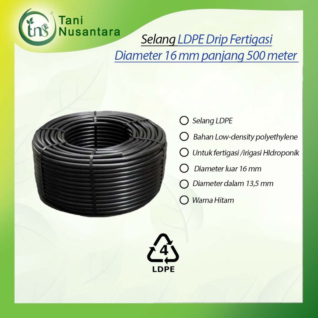 Selang LDPE 16mm Panjang 500 meter