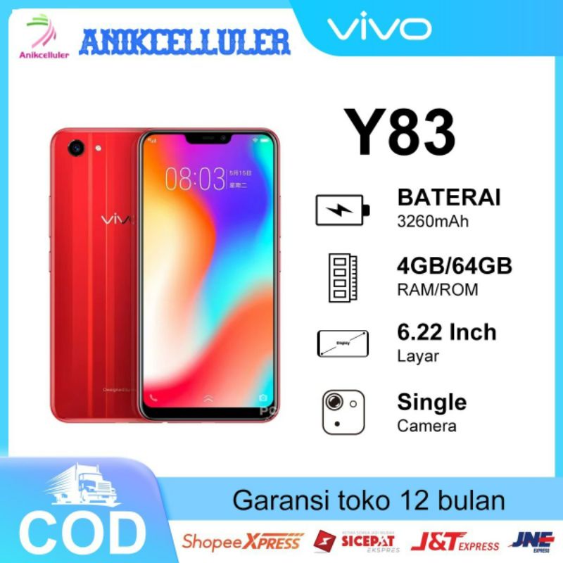 HP VIVO Y83 Ram4GB Rom64GB Android smartphone GARANSI toko 1 TAHUN