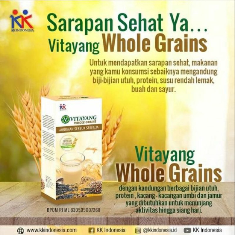 Vitayang Whole Grains Serbuk Serelia Sarapan Instan Padat Gizi mengenyangkan Original KKIndonesia