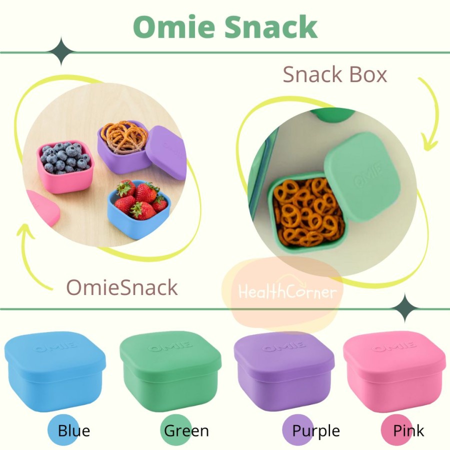 OmieSnacks Snack Containers Box Omiebox Kotak Bento Lunchbox ORIGINAL