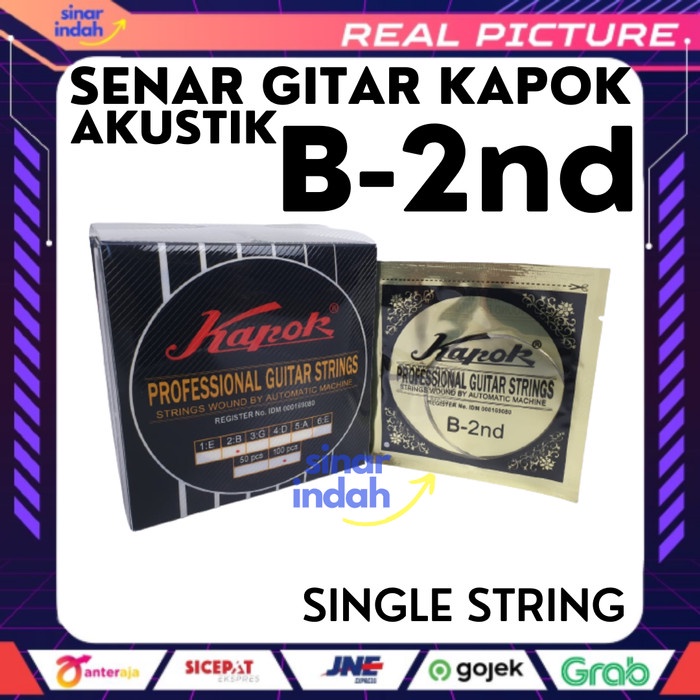 Single String Senar Gitar Kapok Akustik Satuan No 2 Nada B Original