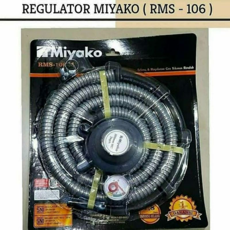 MIYAKO RMS-106M SELANG GAS PAKET + REGULATOR 1,8METER