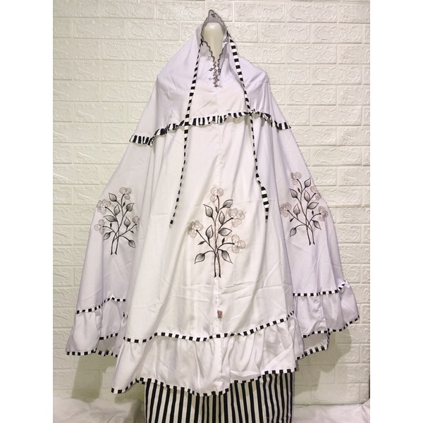 mukena alief motif/ mukena santri /mukena gontor / mukena silky