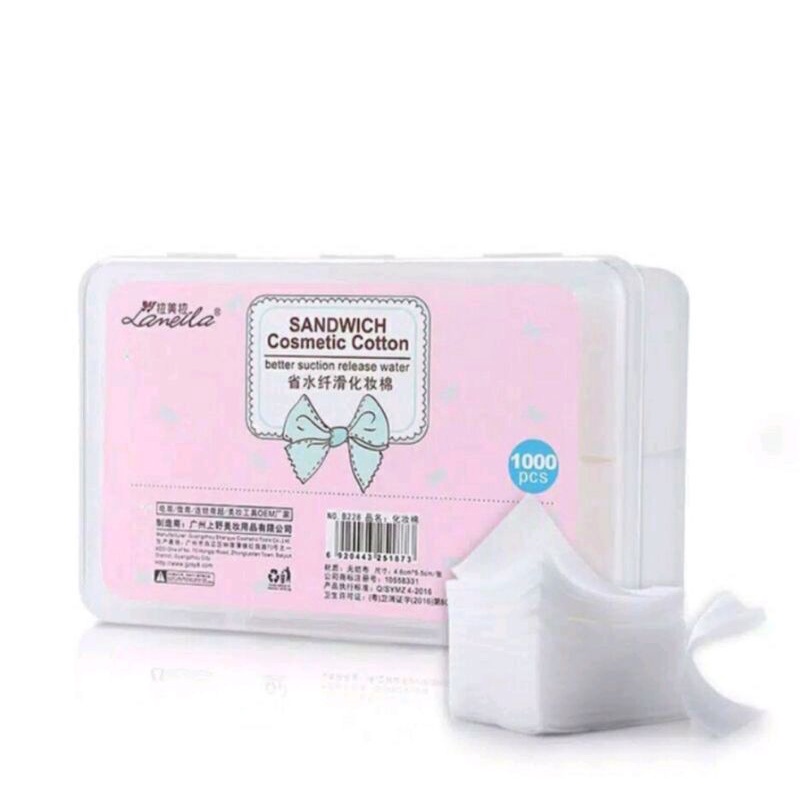 Kapas Tipis 1000pcs / Kapas Toner / Lameila cotton pad