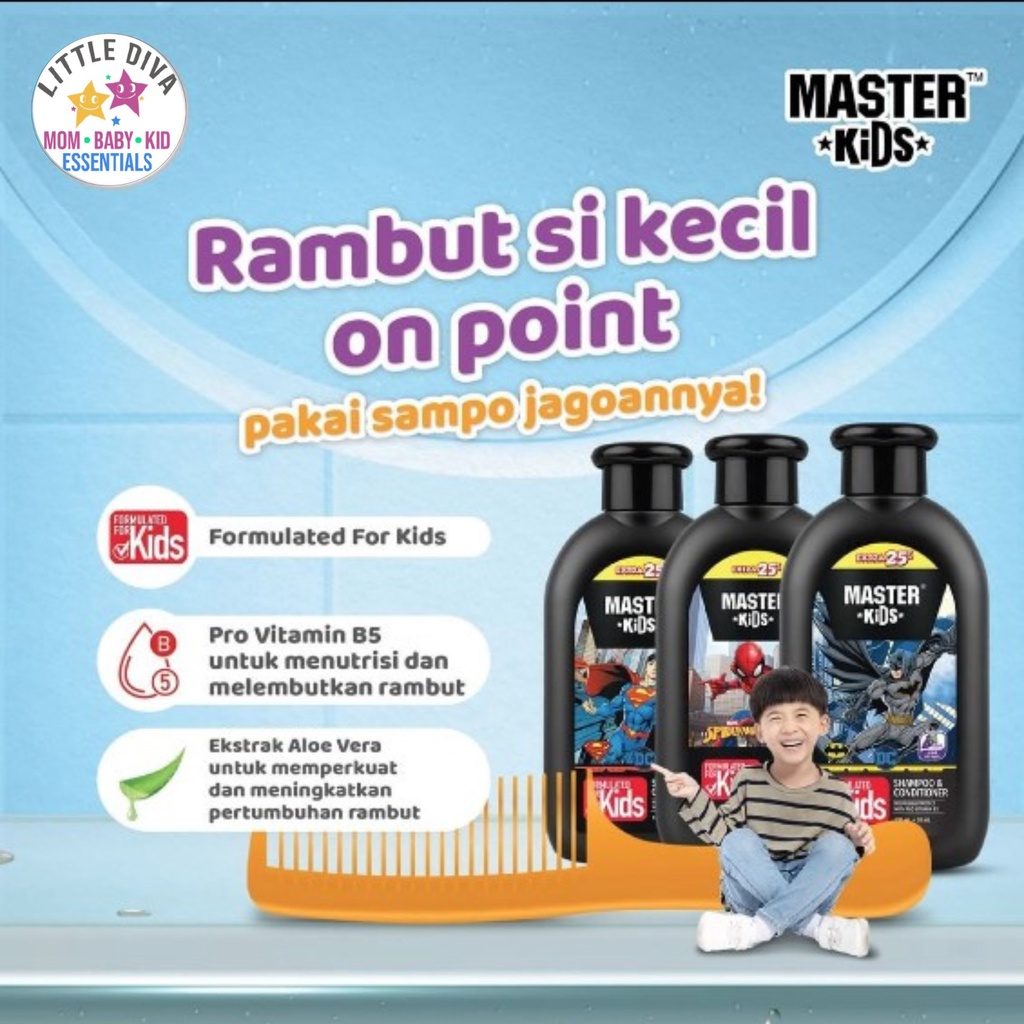 Shampoo dan Conditioner Rambut Anak MASTER KIDS 150mL Aroma Strawberry Melon shampo sampo konditioner