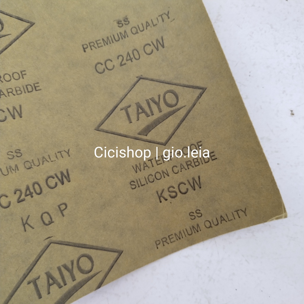 Amplas Taiyo nomor 240 | kertas gosok no 240 | amplas besi | kertas pasir