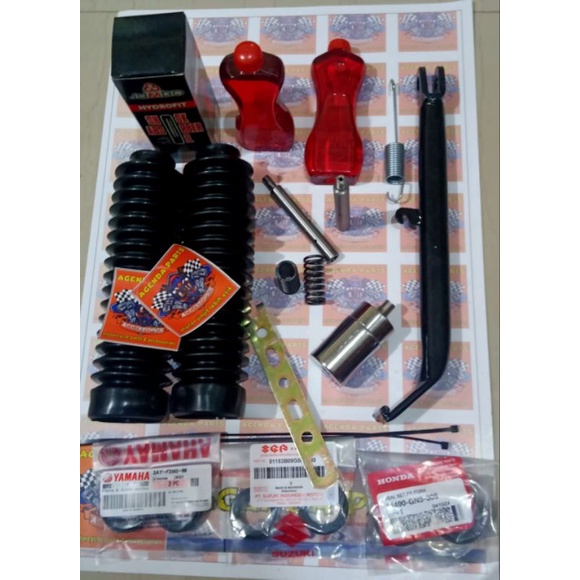 PAKET PENINGGI SHOCK SKOK SHOCK DEPAN BELAKANG MATIC METIK-BEAT--BEAT STREET-VARIO-MIO-NEX