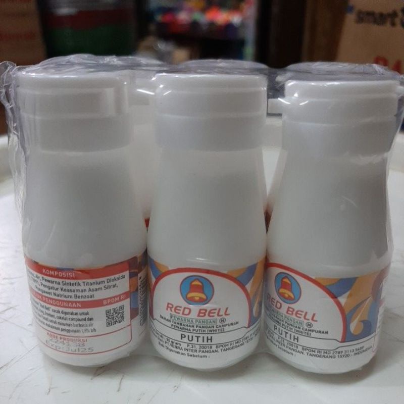 

Pewarna makanan Red Bell - Putih 30gram