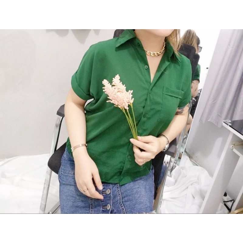 Cherry_kemeja basic / kemeja santai / kemeja kerja bahan wolfis premium