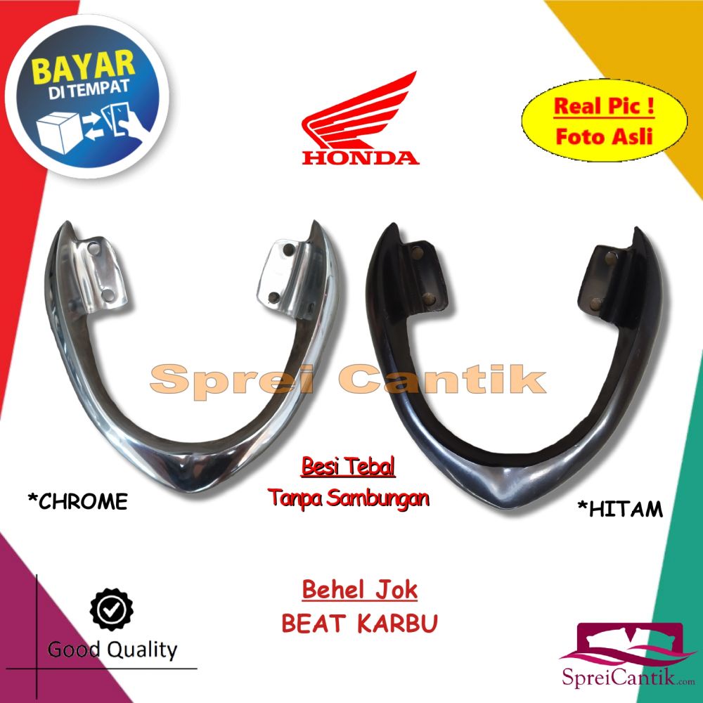 Behel Belakang BEAT Karbu - Begel Jok Variasi Motor Bahan Besi Tebal - Promo Bayar di Tempat Aksesor