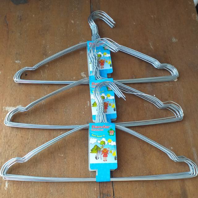 HANGER KAWAT WARNA STAINLESS PER10PCS / GANTUNGAN BAJU MURAH WARNA WARNI ISI 10PCS