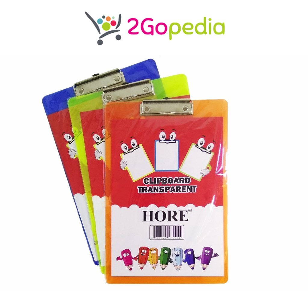 

Clipboard / Papan Dada / Alas ujian Folio F4 Transparant Hore Grosir Murah Atk
