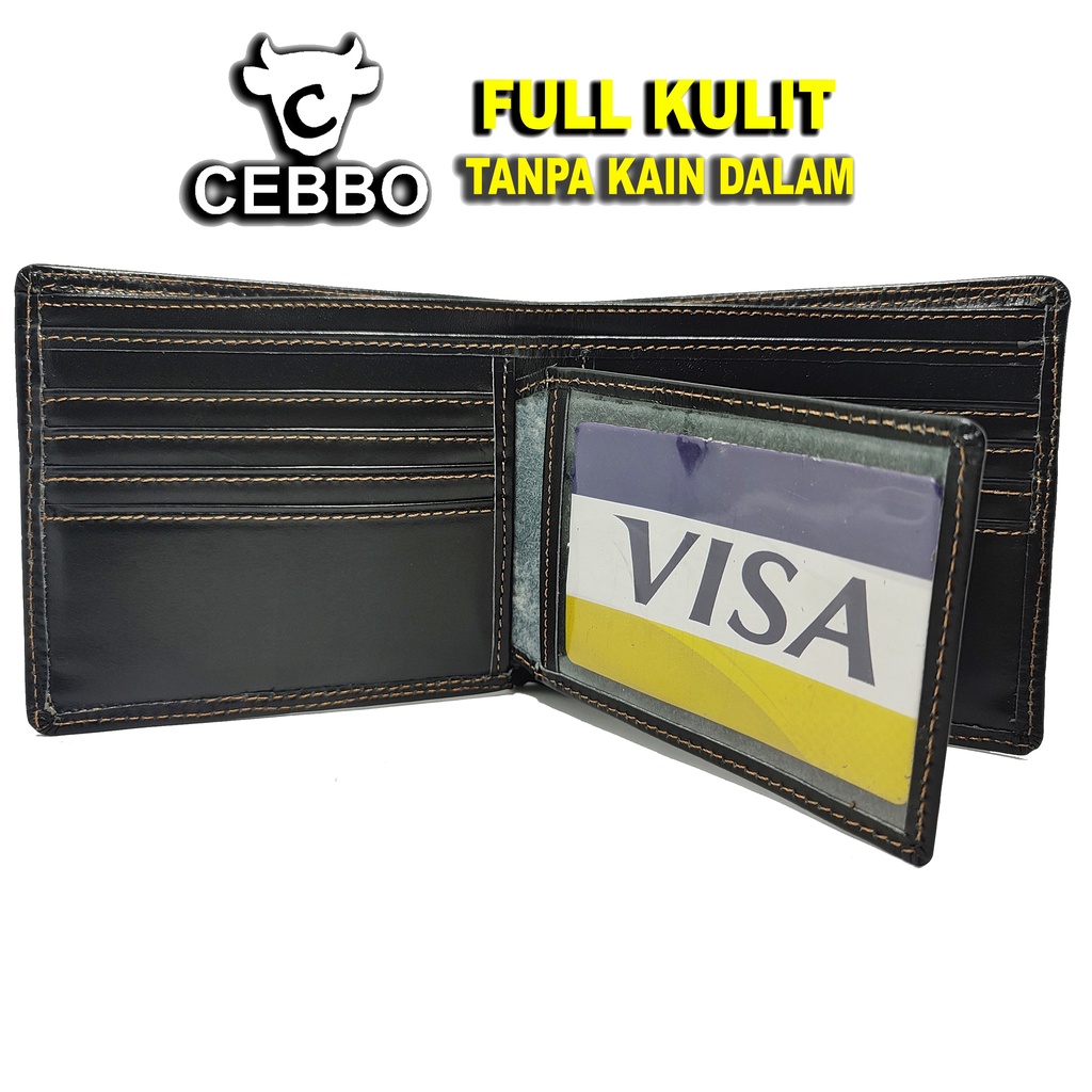 Dompet Kulit Pria Lipat Pendek 100% FULL KULIT Asli