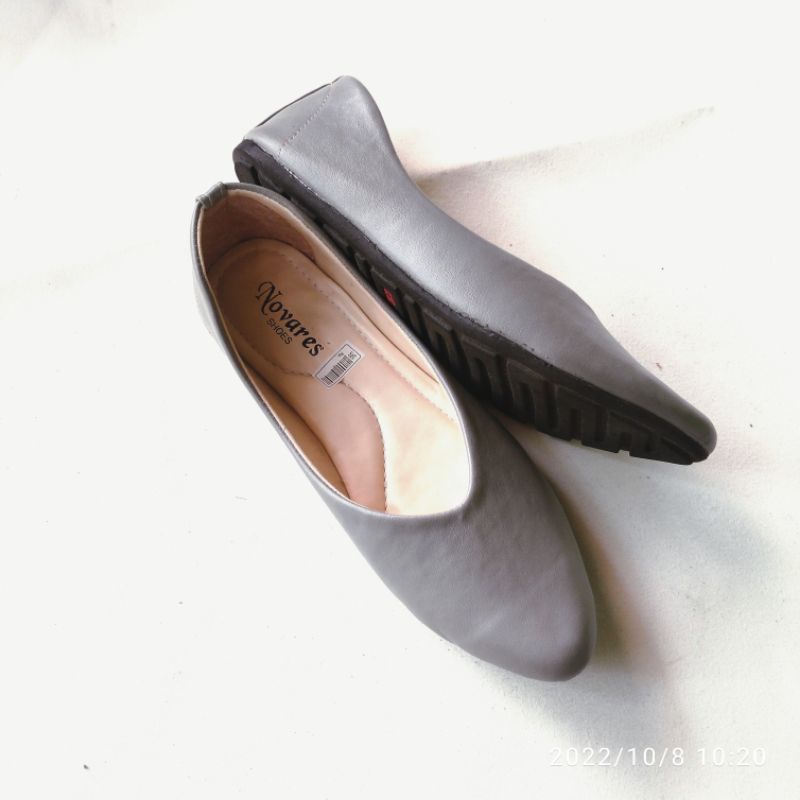 sepatu wanita flat terbaru flatshoes mules insol karet rn086