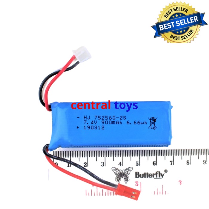 baterai X520 battery lipo XK X520 rc airplane 7.4V 900mAH