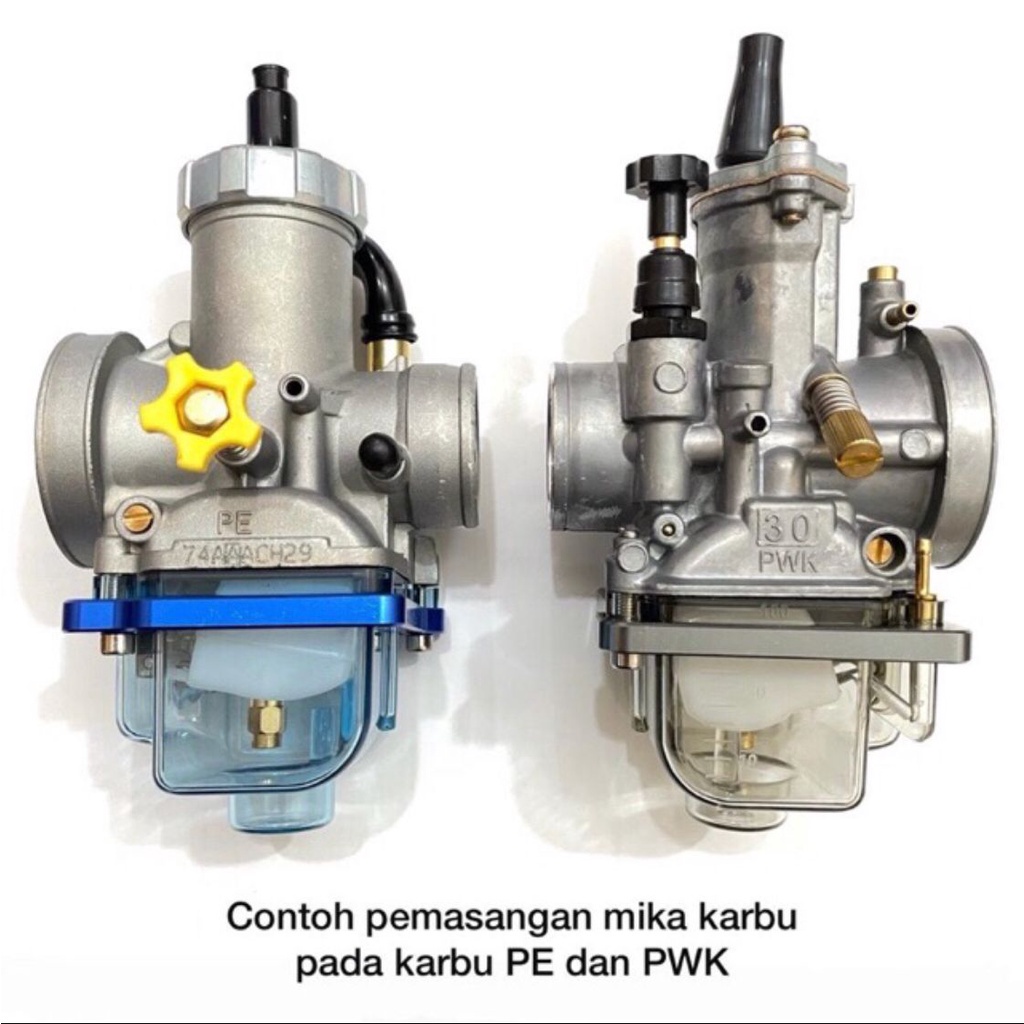 mangkok tutup mika karbu karburator transparan PE &amp; PWK 28 30 32 ksr ninja 150 keihin sudco cover