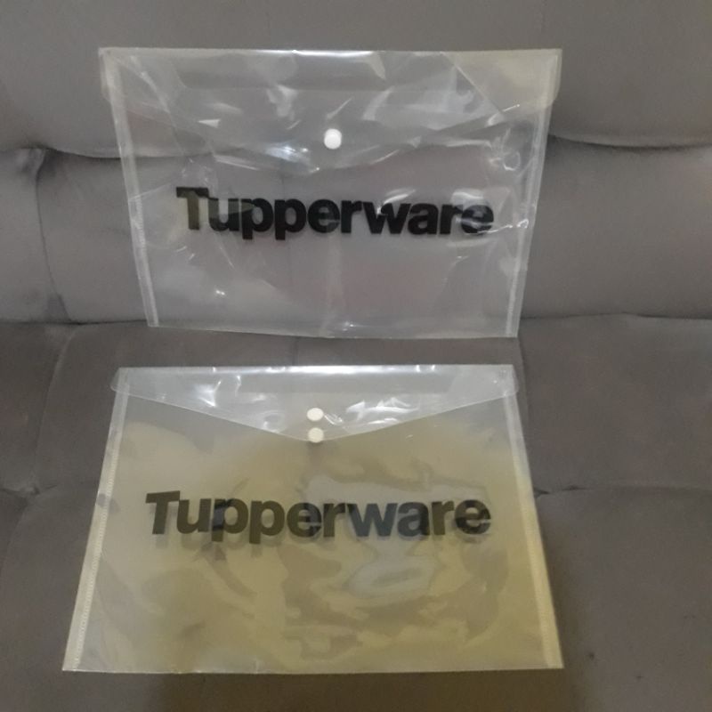 Map plastik Tupperware / Map Tupperware / Map bening berkancing Tupperware